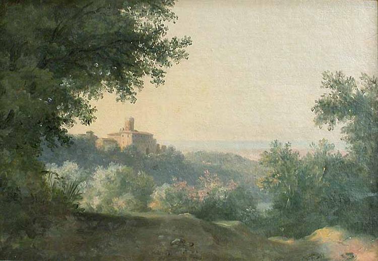 Pierre de Valenciennes Landscape from the french painter Pierre-Henri de Valenciennes. View of the Palace of Nemi China oil painting art